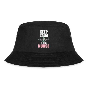 Keep Calm I' M A Nurse Heartbeat Doctor Health - Bucket Hat - black - Front - Lela (165cm)