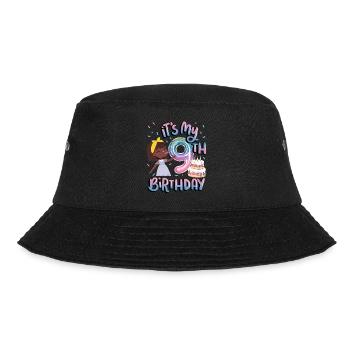 It's my 9th birthday Melanin Kid Juneteenth - Bucket Hat - black - Front - Lela (165cm)