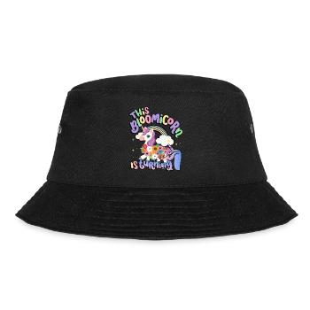 Bloomicorn Is Turning 1 Einhorn 1. Geburtstag - Bucket Hat - Schwarz - Vorne - Lela (165cm)
