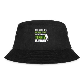 Tennis Tennis Sport Geschenk - Bucket Hat - Schwarz - Vorne - Lela (165cm)