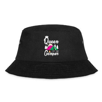 Queen of outdoor camper camping Caravan - Bucket Hat - black - Front - Lela (165cm)