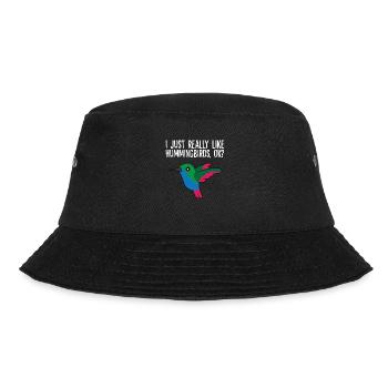 Hummingbird Lover Birding I Just Really Like - Bucket Hat - black - Front - Lela (165cm)