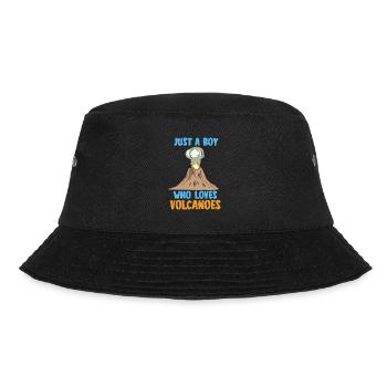 Boy who loves volcanoes Rockhounding geologist - Bucket Hat - black - Front - Lela (165cm)
