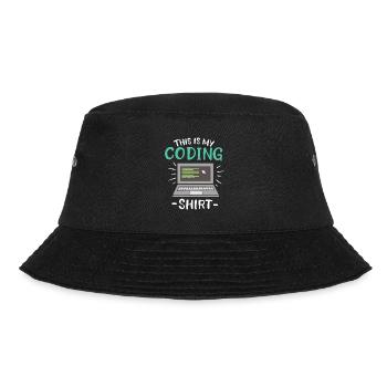 Das Ist Mein Coding Shirt Coder - Bucket Hat - Schwarz - Vorne - Lela (165cm)