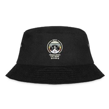 Katzenmama - Himalaya-Katze - Bucket Hat - Schwarz - Vorne - Lela (165cm)