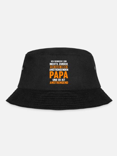 Papa Tochter Sohn - Bucket Hat - Schwarz