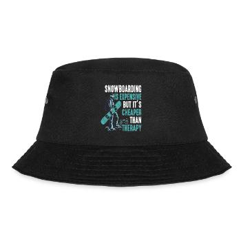 Snowboarden ist billiger als Therapie-Snowboarder - Bucket Hat - Schwarz - Vorne - Lela (165cm)