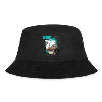 Bremen Germany City Skyline Vintage Retro - Bucket Hat - black - Front - Lela (165cm)