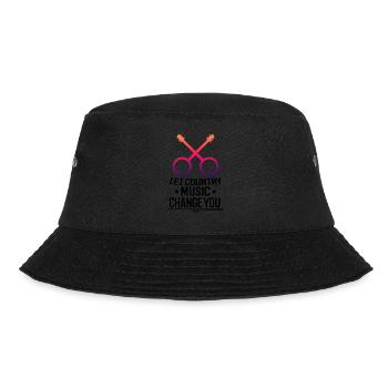 Country Musik Banjo Gitarre Musiker - Bucket Hat - Schwarz - Vorne - Lela (165cm)