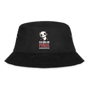 Panda Kostüm Pandabär Kinder Mädchen - Bucket Hat - Schwarz - Vorne - Lela (165cm)