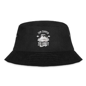 Camping Roadtrip Motiv Wohnmobil Berge - Bucket Hat - Schwarz - Vorne - Lela (165cm)