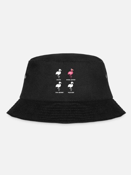 Flamingo Anwalt Beamter Politiker Sozialarbeiterin - Bucket Hat - Schwarz