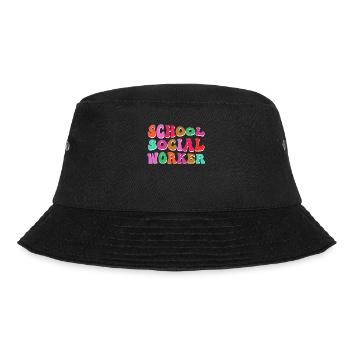 Betreuer an einer Schule Sozialarbeiter - Bucket Hat - Schwarz - Vorne - Lela (165cm)