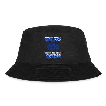 Always Be A Kraken Blue Squidink Spooky Ocotpus - Bucket Hat - Schwarz - Vorne - Lela (165cm)
