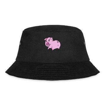 Pig Ass - Pig Butt - Bucket Hat - black - Front - Lela (165cm)