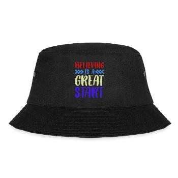 Believing Is A Great Start - Bucket Hat - Schwarz - Vorne - Lela (165cm)
