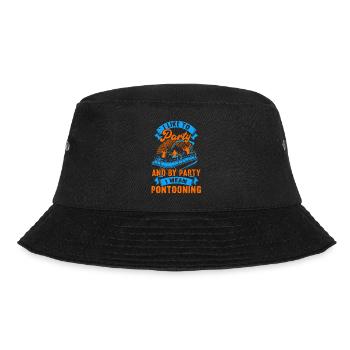 Pontonboot Kapitän Bootfahren See Pontoon - Bucket Hat - Schwarz - Vorne - Lela (165cm)