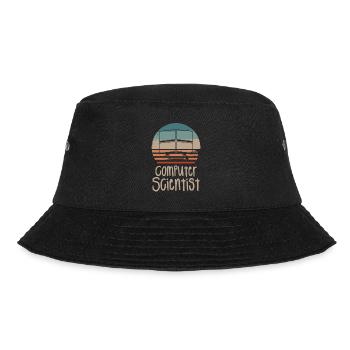 Retro Vintage Computer Scientist Information - Bucket Hat - Schwarz - Vorne - Lela (165cm)