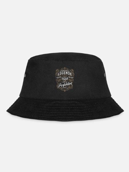 Geburtstag 15. Geburtstag Frau Mann 2008 Lustig - Bucket Hat - Schwarz