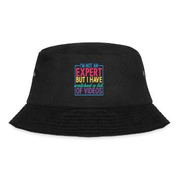 Not An Expert But I Have Watched A Lot Of Videos 2 - Bucket Hat - Schwarz - Vorne - Lela (165cm)