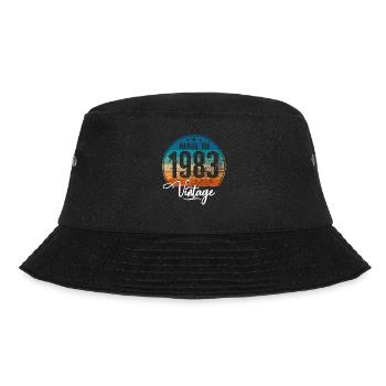 Vintage Made in 1983 Geburtsjahr 1983 Geburtstag - Bucket Hat - Schwarz - Vorne - Lela (165cm)