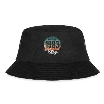 Vintage Made in 1983 Geburtsjahr 1983 Geburtstag - Bucket Hat - Schwarz - Vorne - Lela (165cm)