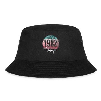 Vintage Made in 1982 Year of birth 1982 Birthday - Bucket Hat - black - Front - Lela (165cm)