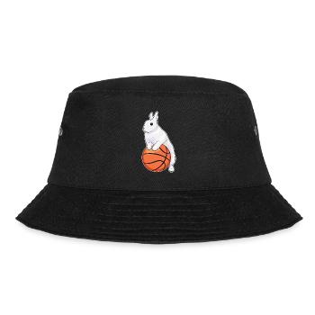 Rabbit Basketball Player Basketball - Bucket Hat - black - Front - Lela (165cm)