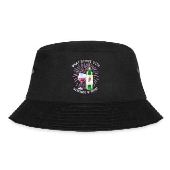 Wine, red wine, funny saying for wine drinkers - Bucket Hat - black - Front - Lela (165cm)