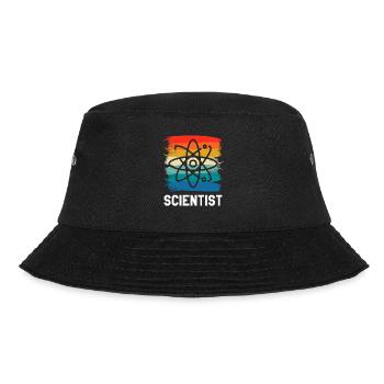 Retro Vintage Scientist Chemistry Physics Science - Bucket Hat - Schwarz - Vorne - Lela (165cm)