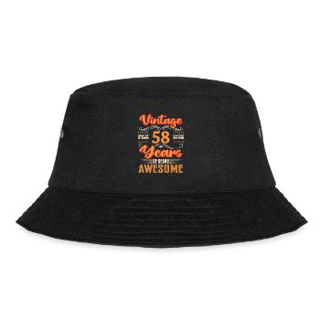 Vintage | 58 birthday gift ideas - Bucket Hat - black - Front - Lela (165cm)