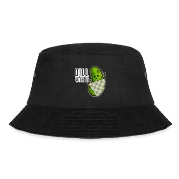 Lustiger Essiggurken-Dill dazu! Humor Gurke Vegan - Bucket Hat - Schwarz - Vorne - Lela (165cm)