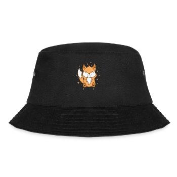 Fuchs freut sich Tierpark Tier Natur Umwelt - Bucket Hat - Schwarz - Vorne - Lela (165cm)