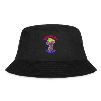 Decrime Nature Colorful Magic Mushroom Trippy - Bucket Hat - Schwarz - Vorne - Lela (165cm)