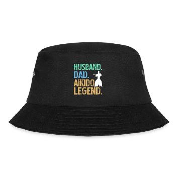 Husband dad aikido legend - Bucket Hat - Schwarz - Vorne - Lela (165cm)