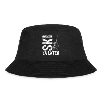 Vintage Ski Ya Later Retro Skifahrer Skifahrer Ges - Bucket Hat - Schwarz - Vorne - Lela (165cm)