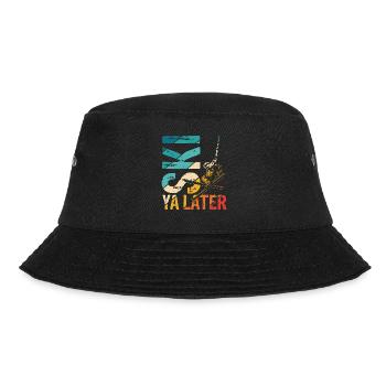 Vintage Ski Ya Later Retro Skifahrer Skifahrer Ski - Bucket Hat - Schwarz - Vorne - Lela (165cm)