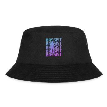Retro Vintage Classic Bassist Bass Guitar - Bucket Hat - Schwarz - Vorne - Lela (165cm)