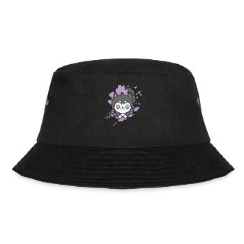Cat with different eye color kawaii - Bucket Hat - black - Front - Lela (165cm)