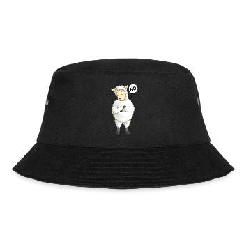 Schaf Nö Schafe Schäfer - Bucket Hat - Schwarz - Vorne - Lela (165cm)