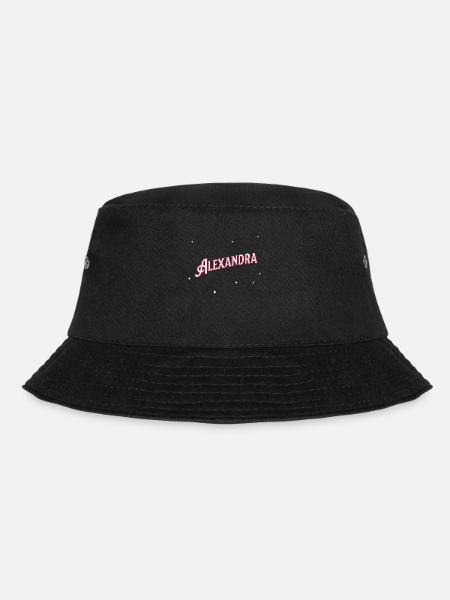 Alexandra Namen personalisiert - Bucket Hat - Schwarz
