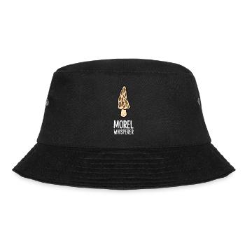Morchelflüsterer Sammler Mykologe Morchelpilz - Bucket Hat - Schwarz - Vorne - Lela (165cm)