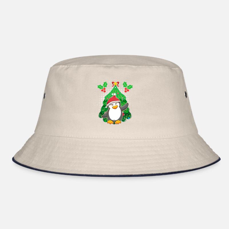 Pinguin Weihnachten Pinguin Tannenbaum Bucket Hat