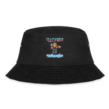 I'm A Plumber And A Mom Nothing Scares Me - Bucket Hat - Schwarz - Vorne - Lela (165cm)