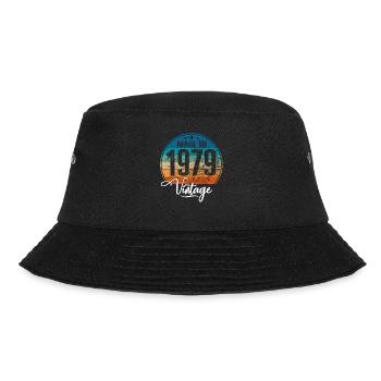 Vintage Made in 1979 Geburtsjahr 1979 Geburtstag - Bucket Hat - Schwarz - Vorne - Lela (165cm)