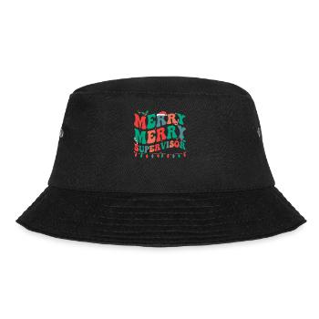 Supervisor Christmas Supervisory Management Xmas - Bucket Hat - black - Front - Lela (165cm)