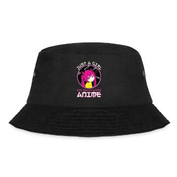 Just A Girl Who Really Loves Anime - Bucket Hat - black - Front - Lela (165cm)