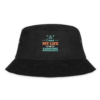 I dedicate my life to camping - Bucket Hat - black - Front - Lela (165cm)