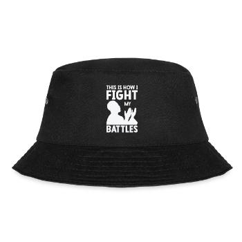 Jesus Worship Christan Fighting Battles Religious - Bucket Hat - black - Front - Lela (165cm)