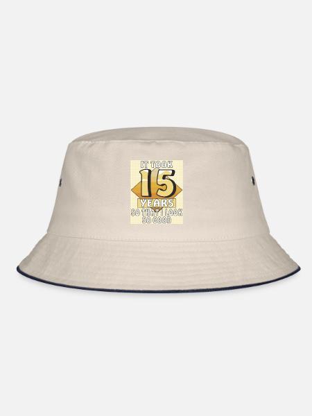 IT TOOK 15 YEARS - Bucket Hat - ecru/navy - Front